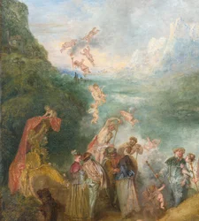 Pilgerfahrt nach Kythera Einschiffung nach Kythera (Detail), 1717
