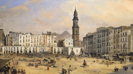 Piazza, Neapel, Italien, Mitte des 19. Jahrhunderts