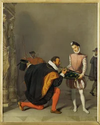 Don Pedro de Toledo küsst das Schwert des französischen Königs Heinrich IV.
