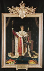 König Karl X. in Krönungsgewändern