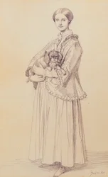Porträt von Mademoiselle Marie Reiset, später Vicomtesse Adolphe-Louis-Edgar de Segur-Lamoignon, 1850