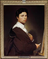 Selbstporträt im Alter von 24 Jahren von Jean Auguste Dominique Ingres (1780-1867), 1804. Maße: 0,77 x 0,61 m. Musée Condé, Chantilly, Frankreich