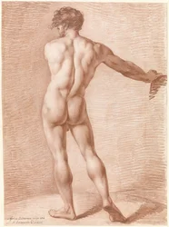 Figurenstudie eines stehenden Aktes
