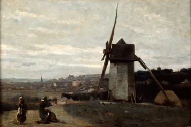 Eine Windmühle, Etretat, 19. Jahrhundert
