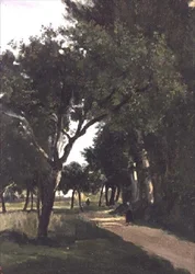 Allee im Wald, nahe Chaville, ca. 1824