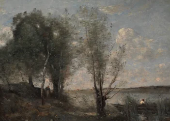 Bootsmann im Schilf, ca. 1865