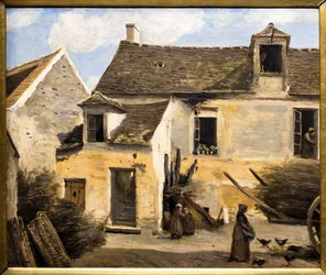 Hof eines Hauses in der Nähe von Paris