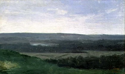 Landschaft mit fernen Bergen, ca. 1840-45
