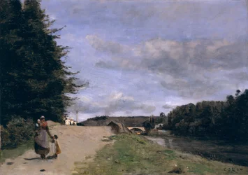 Landschaft mit Mutter und Kindern