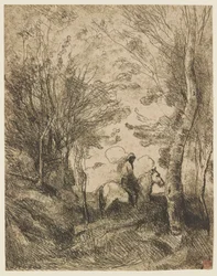 Der große Reiter im Wald