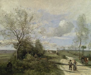 Saintry, nahe Corbeil, die weiße Straße
