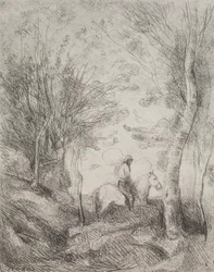 Der große Kavalier im Wald, Originaldruck 1854, gedruckt 1921