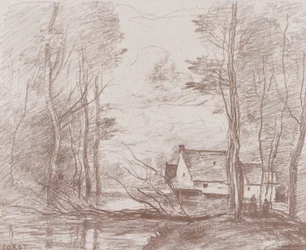 Die Mühle in Cuincy, bei Douai, 1871-72