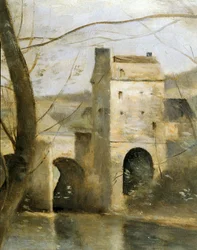 Die Brücke bei Mantes, Frankreich