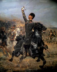 In Stellung, Kavallerieangriff (1870)