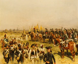 Napoleon kommandiert eine Ansicht der Gefangenen, 1883
