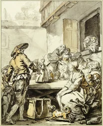 Savoyarde mit einer tanzenden Puppe