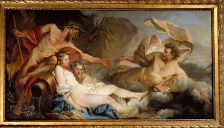 Odysseus auf der Insel der Phäaken. Gemälde von Jean Baptiste Pierre (1713-1789)