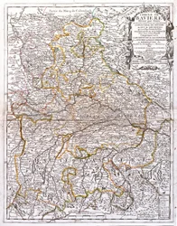 Karte von Bayern (Deutschland)