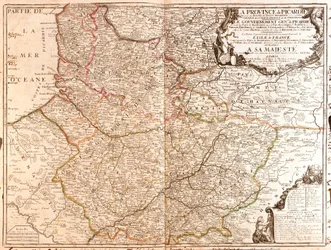 Karte der Picardie (Frankreich)