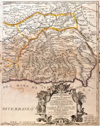 Karte der Provinz Granada (Spanien) (Gravur)