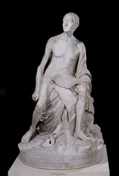 Sitzende Statue von Voltaire (1694-1778) 1776 (Marmor)