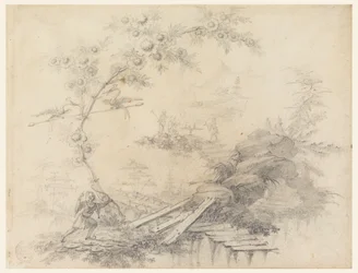 Zeichnung, Chinoiserie-Fantasie, ca. 1780