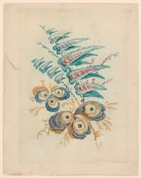 Fantastisches Blumenmotiv aus Nouvelle Suitte de Cahiers de Fleurs Idéales