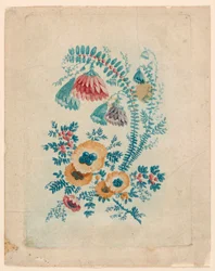 Fantastisches Blumenmotiv aus "Nouvelle Suitte de Cahiers de fleurs idéales"