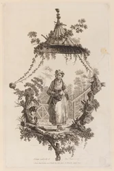 Figur unter Baldachin