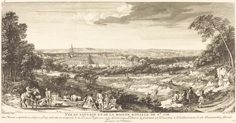 Ansicht der Landschaft des königlichen Hauses von Saint Cir