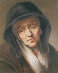 Kopie eines Porträts von Rembrandt, das seine Mutter zeigt, 1776