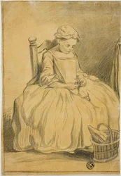 Mädchen, das Kirschen isst