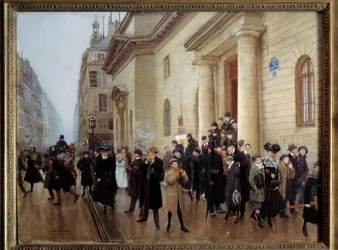 Der Ausgang des Lycée Condorcet in Paris