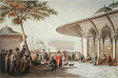 Innenhof der Top-Hani-Moschee, Illustration aus 