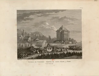 Rückkehr aus Varennes, Ankunft von Louis Capet in Paris, 1802