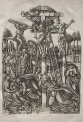 Christus am Kreuz zwischen den beiden Dieben, vor 1561
