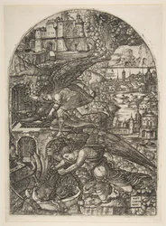 Satan für tausend Jahre gebunden, aus der Apokalypse