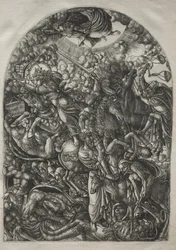 Die Apokalypse: St. Johannes sieht die vier Reiter, 1546-1556
