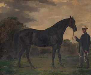 Chippendale und ein Stallbursche in der Landschaft