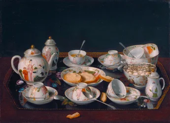 Stillleben mit Kaffeetassen (Japanisches Teeservice)