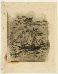 Ein Schiff unter Segeln