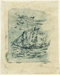 Ein Schiff unter Segeln