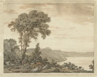 Ansicht von Castel Gandolfo und dem Albaner See