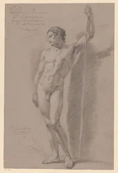 Stehender männlicher Akt, von vorne gesehen (1. Preis 1776)