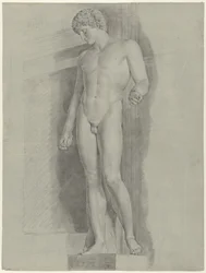 Studie nach der Statue namens Albani Antinous