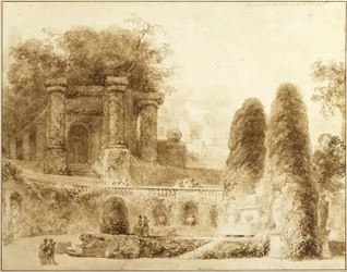 Römischer Park mit Brunnen, 1774