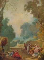 Eine Partie Schinkenklopfen, ca. 1775-1780