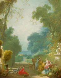 Ein Spiel von Hot Cockles, ca. 1775-1780