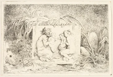Familie des Satyrs aus Bacchanales oder Satyrspiele